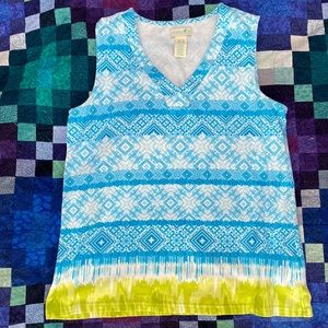 Caribbean Joe turquoise top